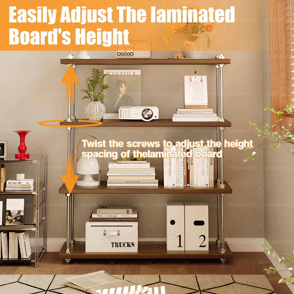 SEVENWOOD Adjustable Storage Rack Organizer Shelf Rak Nordic/Simple Kitchen Rack/Shoe Rack/Flower Rack