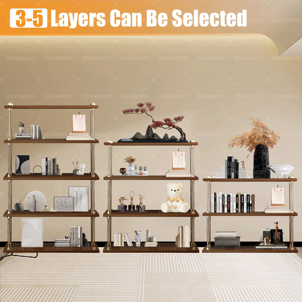 SEVENWOOD Adjustable Storage Rack Organizer Shelf Rak Nordic/Simple Kitchen Rack/Shoe Rack/Flower Rack