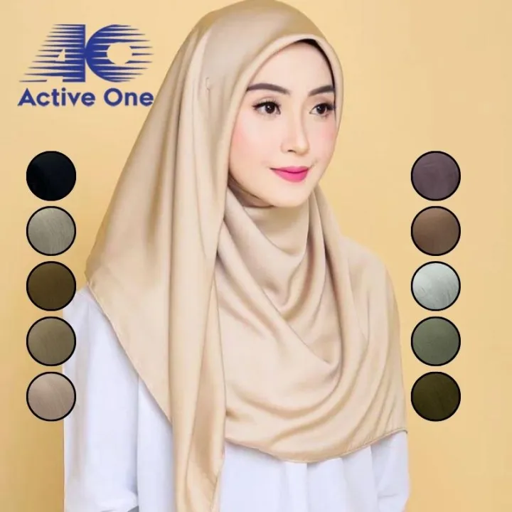 ACTIVEONE Satin Silk Turban Shawl Turban Scarf Women Scarf Headwear Muslim Minimalist Fashion - Fulfilled by ACTIVEONE