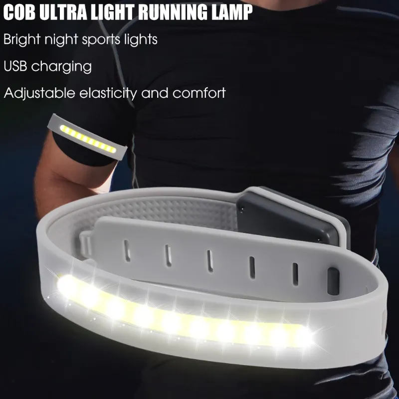 Night Running Armband LED Light Outdoor Sport USB Rechargeable Flashlight Safe Belt Arm Leg Warning Wristband Cycling Light