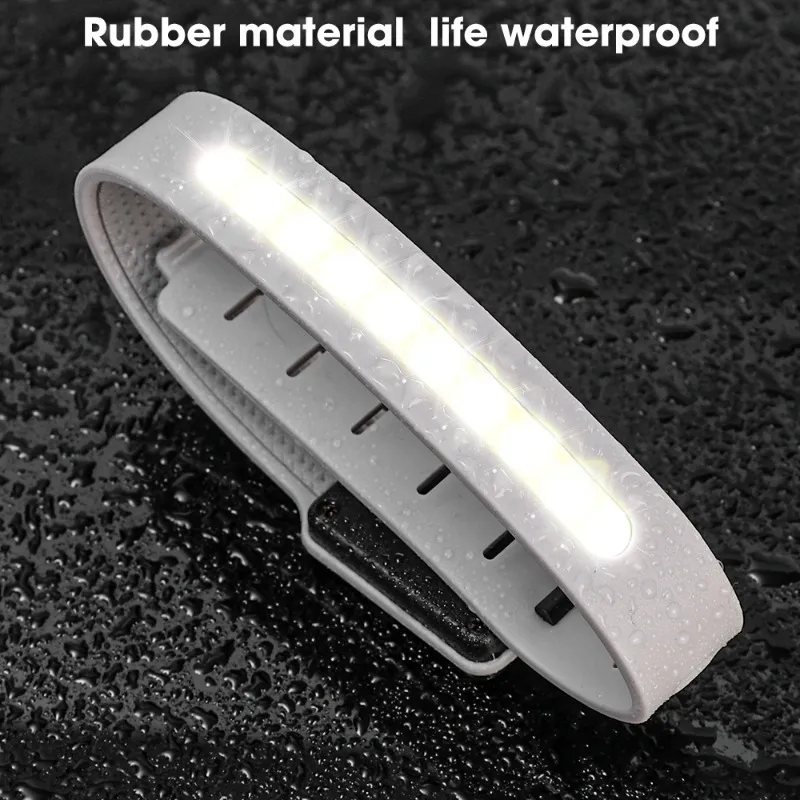 Night Running Armband LED Light Outdoor Sport USB Rechargeable Flashlight Safe Belt Arm Leg Warning Wristband Cycling Light