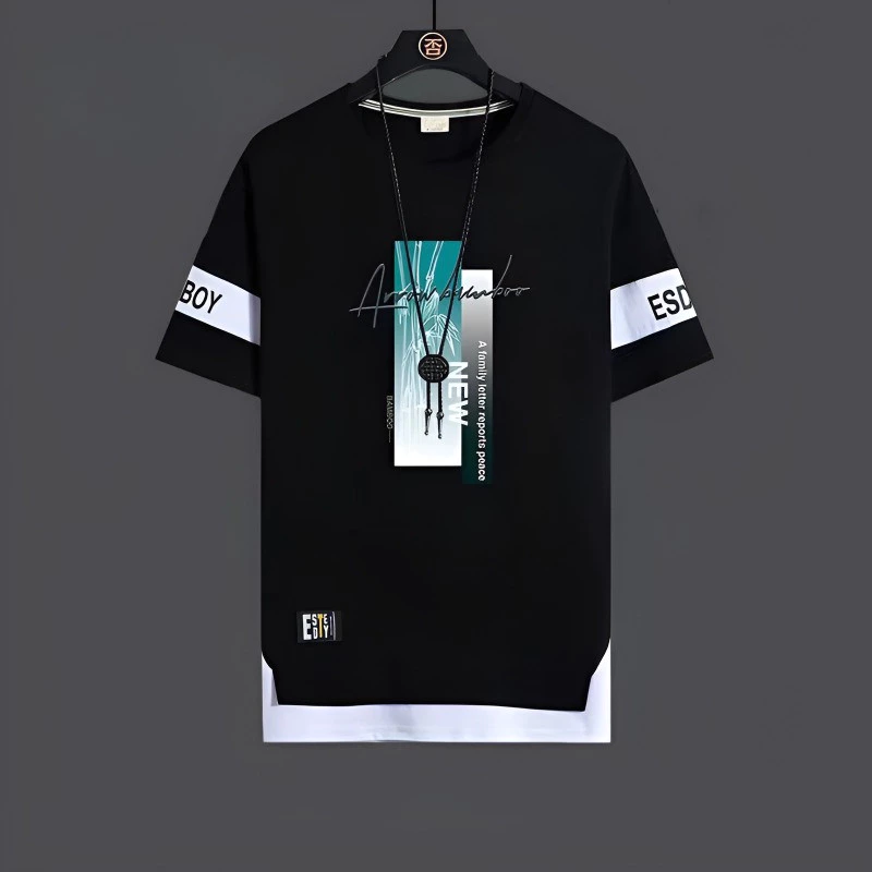 Men's set casual sports Korean version loose fitting youth student short sleeved T-shirt trend two-piece set baju lelaki