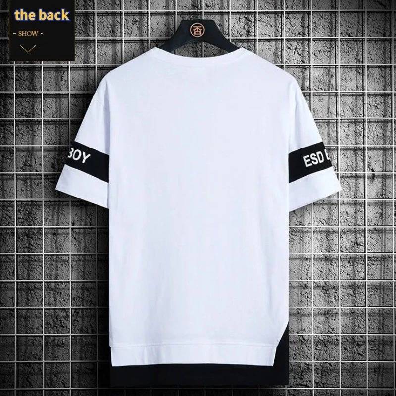 Men's set casual sports Korean version loose fitting youth student short sleeved T-shirt trend two-piece set baju lelaki