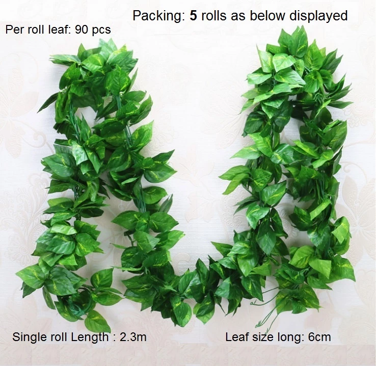OSUKI Artificial Plant Leaf Home Decor (5 Rolls) | Daun Tumbuhan Tiruan Hiasan Rumah (5 Gulungan)