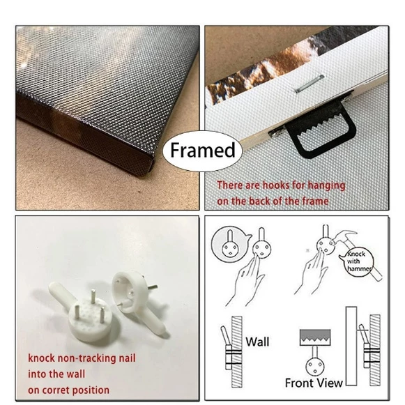 （With Frame）3-Piece Large Frame Abstract Landscape Poster Mountain Sun Canvas Painting Bohemian Picture Living Room Decoration