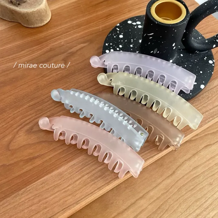 Mirae Korean Aesthetic Twist Clip Small Thin Ponytail Stylish Hair Clip Women Hair Accessories Workwear Jelly Claw Clip Gift