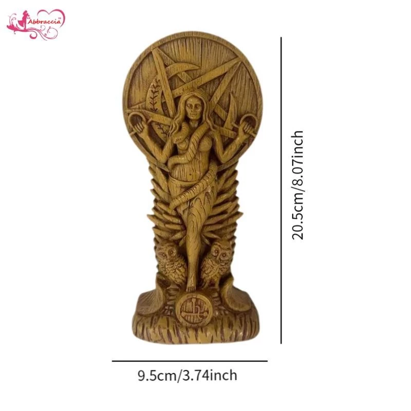 Abbraccia Statue of Goddess, Snake, Woman, Resin Figure, Housewarming Gift, Desk Decoration, Decorative Sculpture for Table And