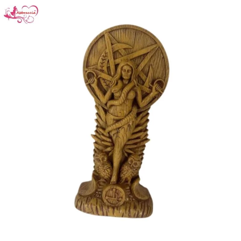 Abbraccia Statue of Goddess, Snake, Woman, Resin Figure, Housewarming Gift, Desk Decoration, Decorative Sculpture for Table And