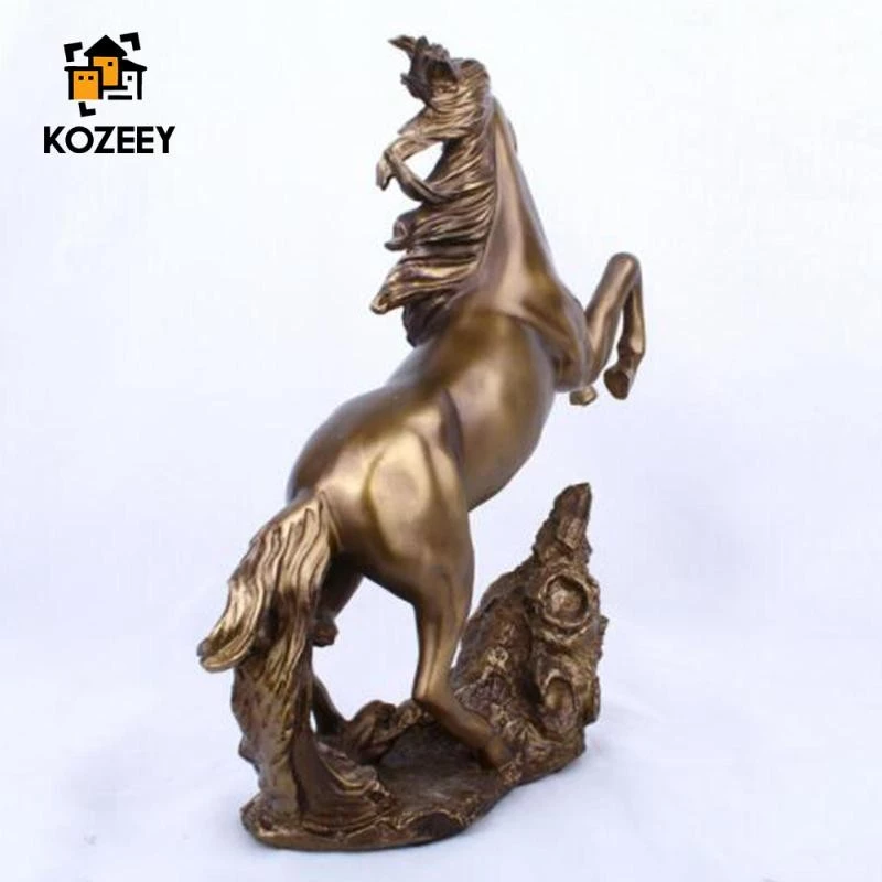 KOZEEY Creative Horse Statue Lucky Horse Statue for Bookcase Dinner Table Decor