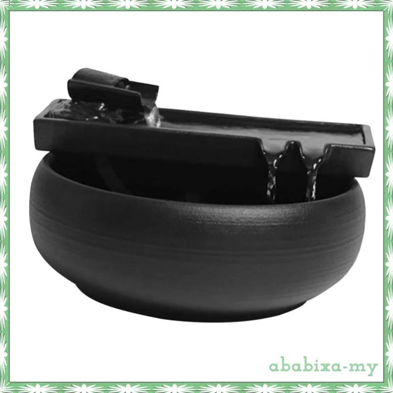 FAKEME [ababixaMY] Vase Indoor Water Waterfall Water Feature Garden Ornament Office Home Decor USB Powered