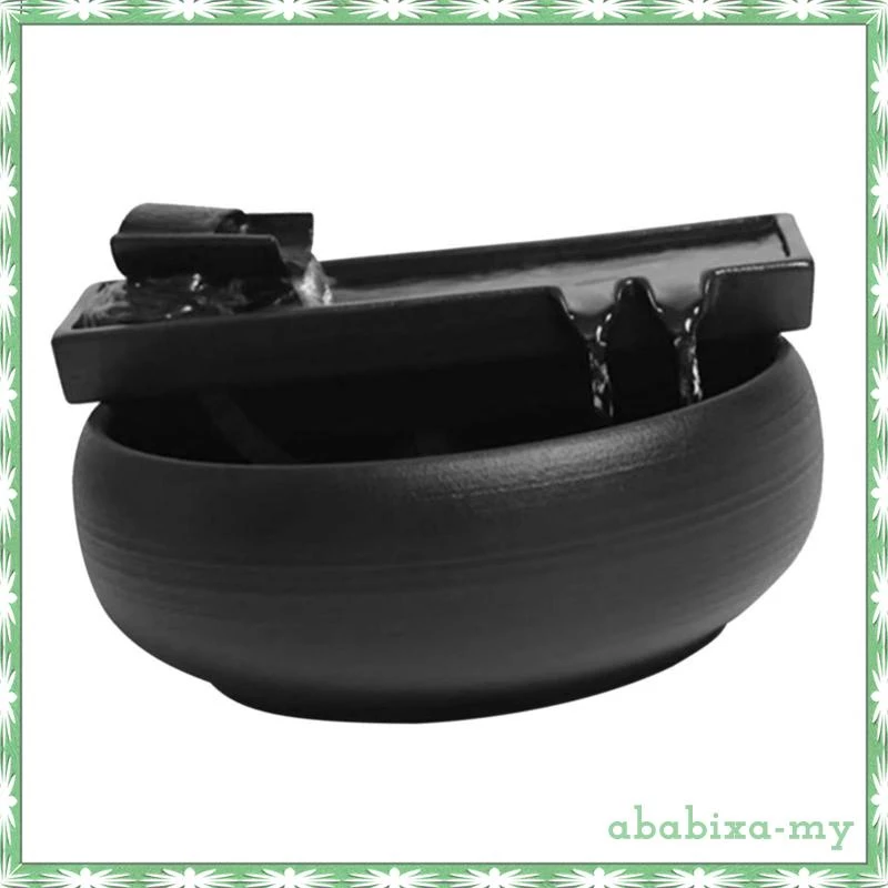 FAKEME [ababixaMY] Vase Indoor Water Waterfall Water Feature Garden Ornament Office Home Decor USB Powered