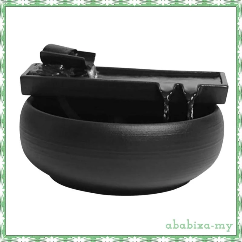 FAKEME [ababixaMY] Vase Indoor Water Waterfall Water Feature Garden Ornament Office Home Decor USB Powered