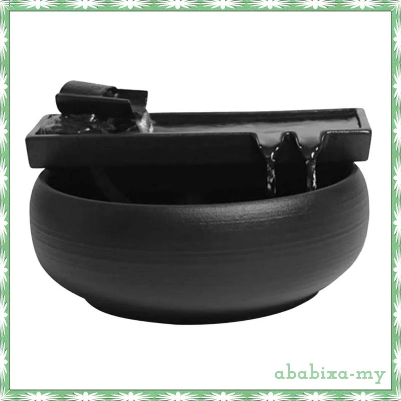 FAKEME [ababixaMY] Vase Indoor Water Waterfall Water Feature Garden Ornament Office Home Decor USB Powered