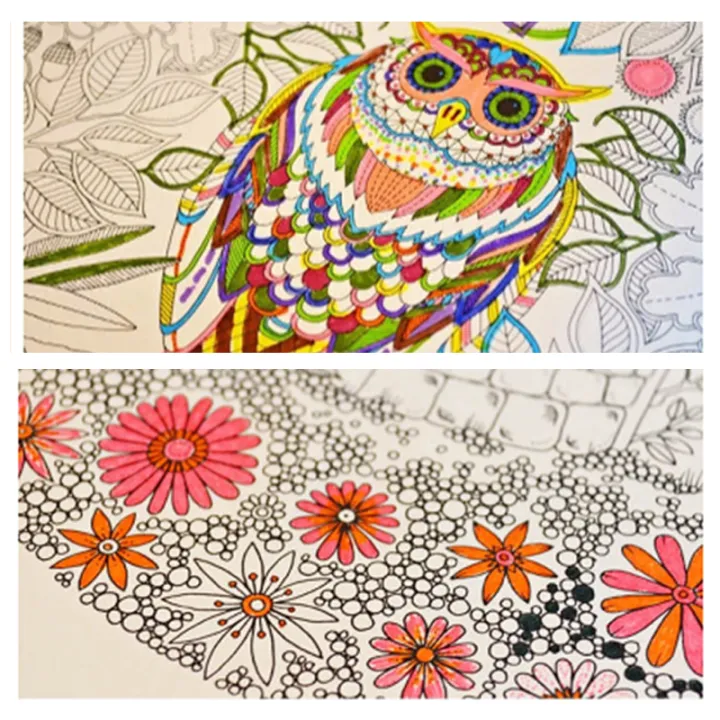 [Malaysia Stock]96 Pages English Secret Garden Coloring Books for Adults Kids Relieve Stress Kill Time Graffiti Painting Book Libros