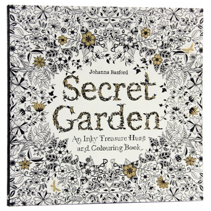 [Malaysia Stock]96 Pages English Secret Garden Coloring Books for Adults Kids Relieve Stress Kill Time Graffiti Painting Book Libros