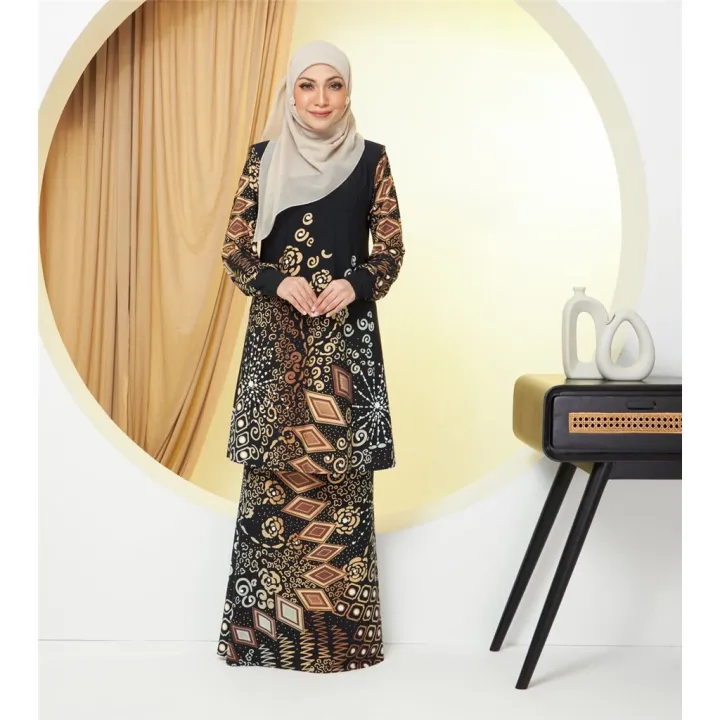 Vintage women's printed muslim long skirt comfortable elegant beautiful women's fashion muslim clothing