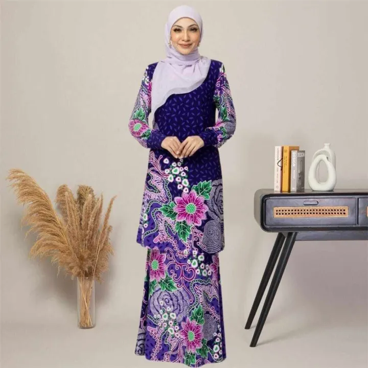 Vintage women's printed muslim long skirt comfortable elegant beautiful women's fashion muslim clothing