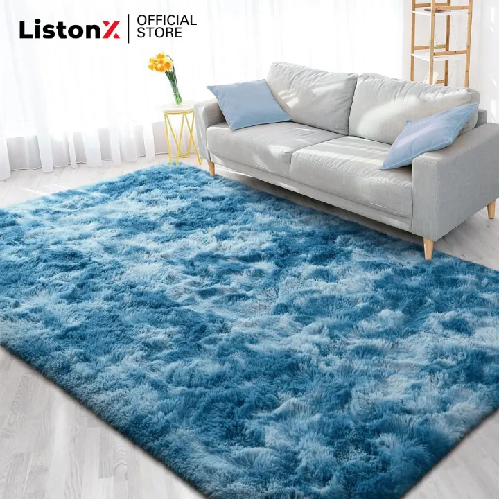ListonX Two Tone XXL/XL/L/M Carpet Bulu | Soft Floor Mat Karpet Lembut - Fluffy Anti-Slip Carpet Shaggy / Rug