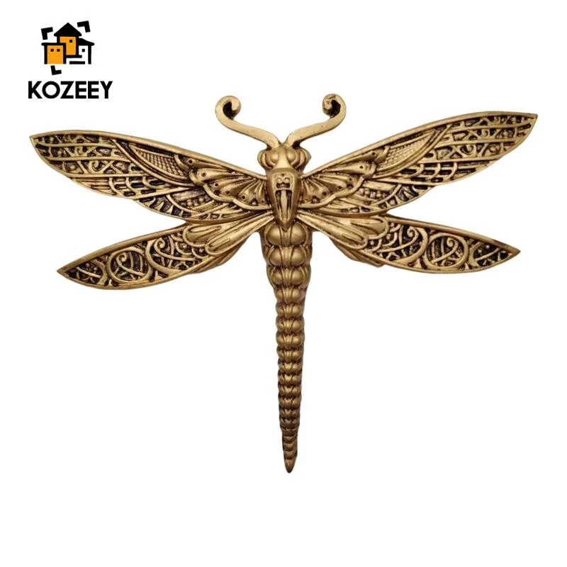 KOZEEY Dragonfly Wall Decor Hanging Ornament Vintage Style Stylish Versatile Wall Decor for Porch Office Home Indoor Outdoor Patio