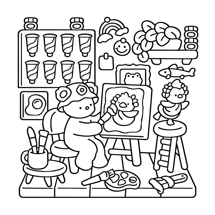 CALM DAYS Bold-easy Patterns Coloring Book for Adults Cute Drawing Book Perfect Gift for Party and Birthday