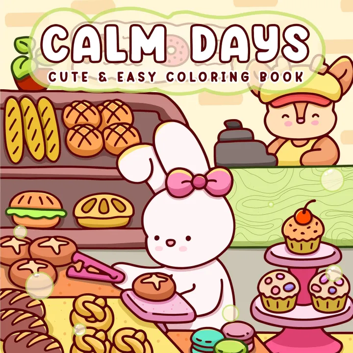 CALM DAYS Bold-easy Patterns Coloring Book for Adults Cute Drawing Book Perfect Gift for Party and Birthday