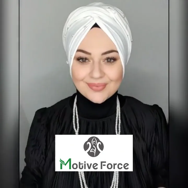Motive Force Muslim Women Fashion Soft and comfortable Turban Instant Hijab Pearl