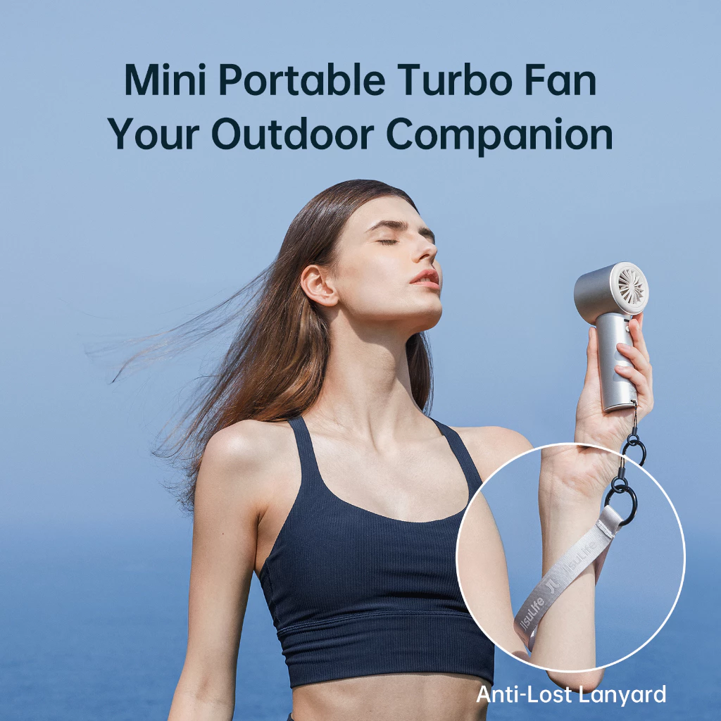 JisuLife Handheld Fan Pro1s Portable Kipas mini 100 Speed Turbo berdiri 5000mah Rechargeable With Strong Wind Cooler in summer