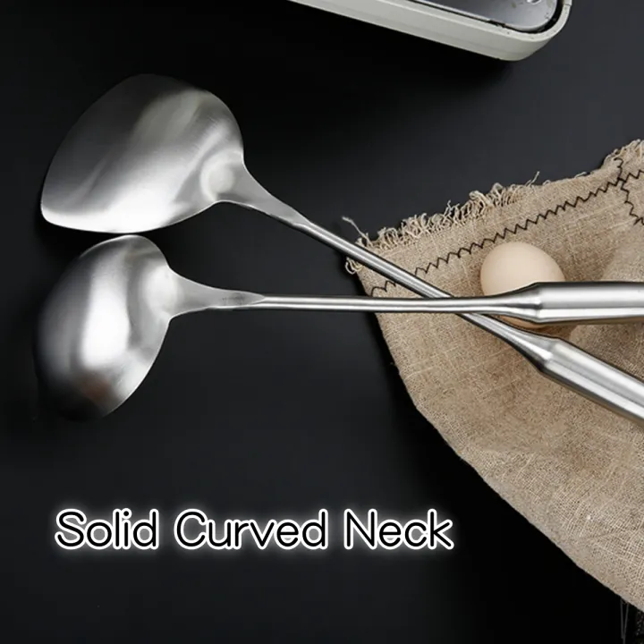 Stainless Steel Cooking Tools Utensil Spatula Soup Ladle Colander Frying Shovel Kitchenware Premium Kitchen Cookware