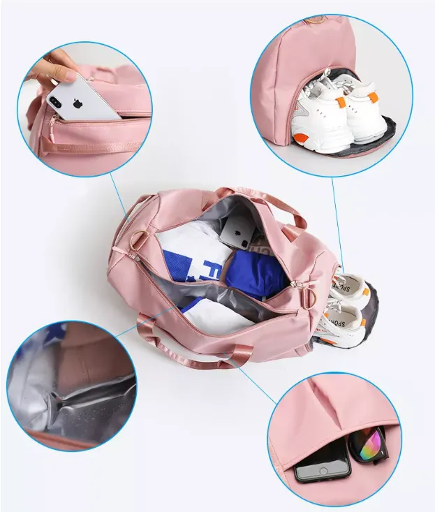 MILANDO Outdoor Sport Bag Shoulder Travel Gym Bag With Shoe compartment (Type 10)