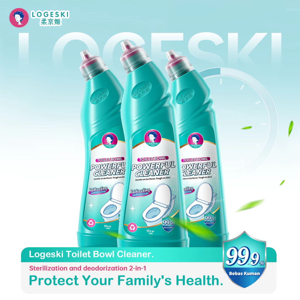 LOGESKI Pencuci Tandas Tanpa Gosok Hilangkan Kotoran Bau dengan Berkesan Mudah Selamat Digunakan