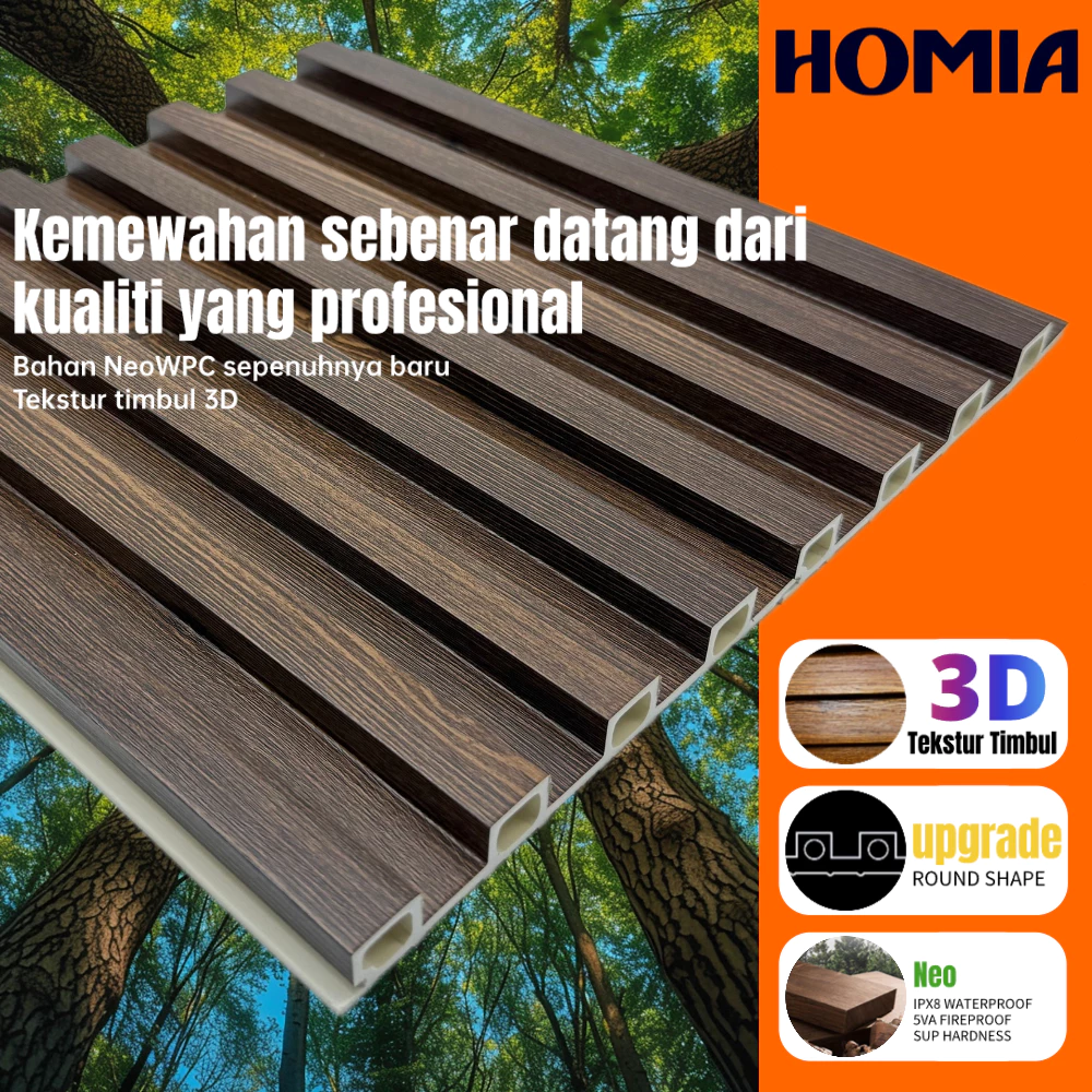 HOMIA Fluted Wall Panel NeoWPC 3D Luxury Design – Waterproof, Fireproof, Durable Decor