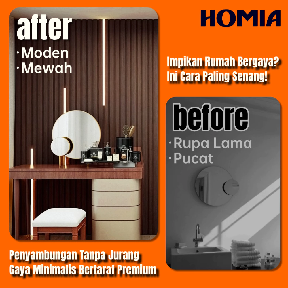 HOMIA Fluted Wall Panel NeoWPC 3D Luxury Design – Waterproof, Fireproof, Durable Decor