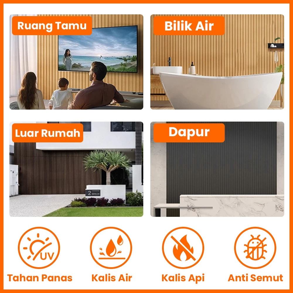 HOMIA Fluted Wall Panel NeoWPC 3D Luxury Design – Waterproof, Fireproof, Durable Decor