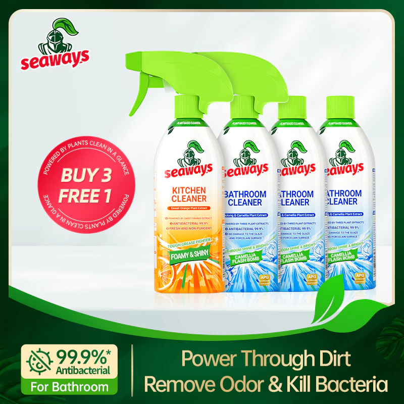 Seaways Bathroom Cleaner 500g*3 [Buy 3 Free 1] Toilet Cleaner Glass Watermark Remover Stain Remover