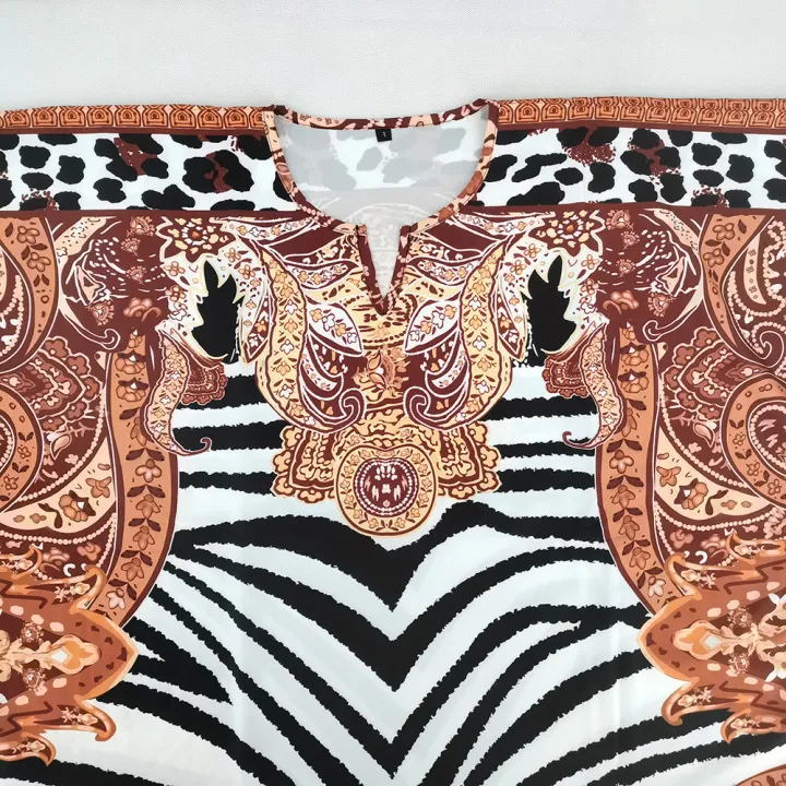 Middle Eastern Dubai Turkey Printed Dress Muslim Fashion Dresses Plus Size Loose Robe Islamic Abayas Prayer Service Clothing