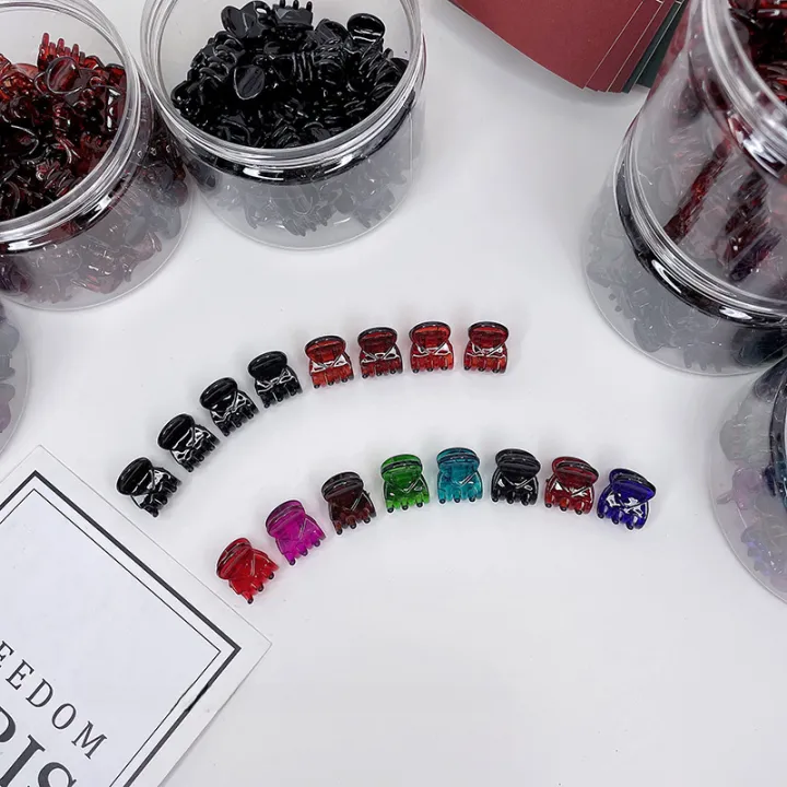 Mini Hair Clips Women's Hair Accessories Black Acrylic Hair Grips Side Hair Clips Fashionable Korean Style Hair Decorations