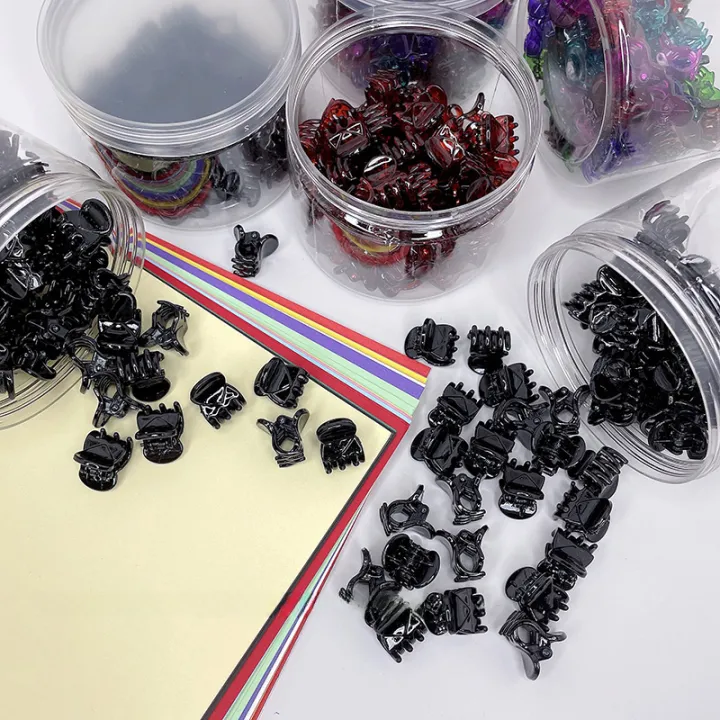 Mini Hair Clips Women's Hair Accessories Black Acrylic Hair Grips Side Hair Clips Fashionable Korean Style Hair Decorations