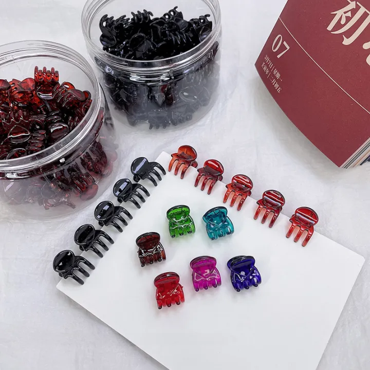 Mini Hair Clips Women's Hair Accessories Black Acrylic Hair Grips Side Hair Clips Fashionable Korean Style Hair Decorations