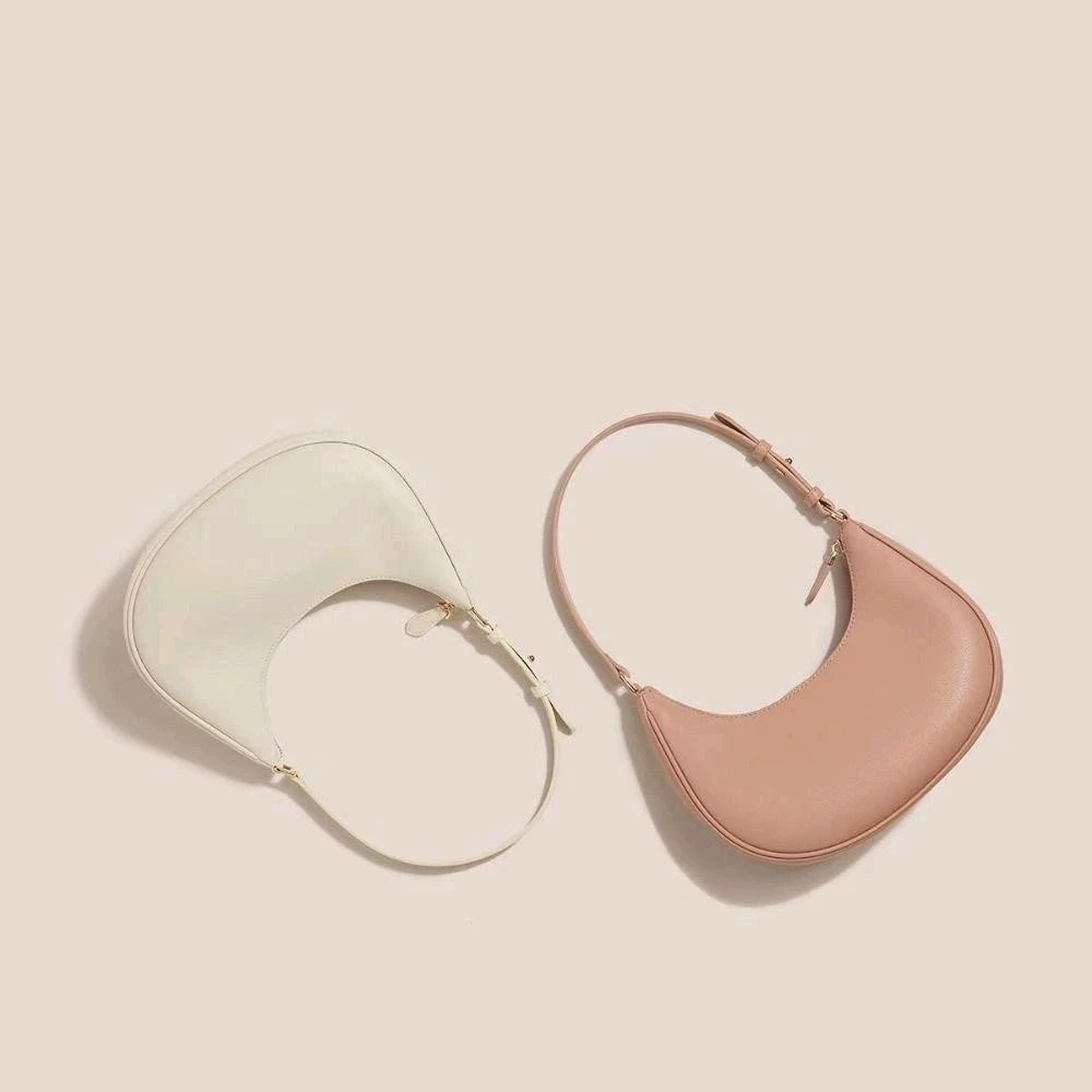Women's Shoulder Bag | Women's shoulder bag, moon-shaped leather shoulder bag