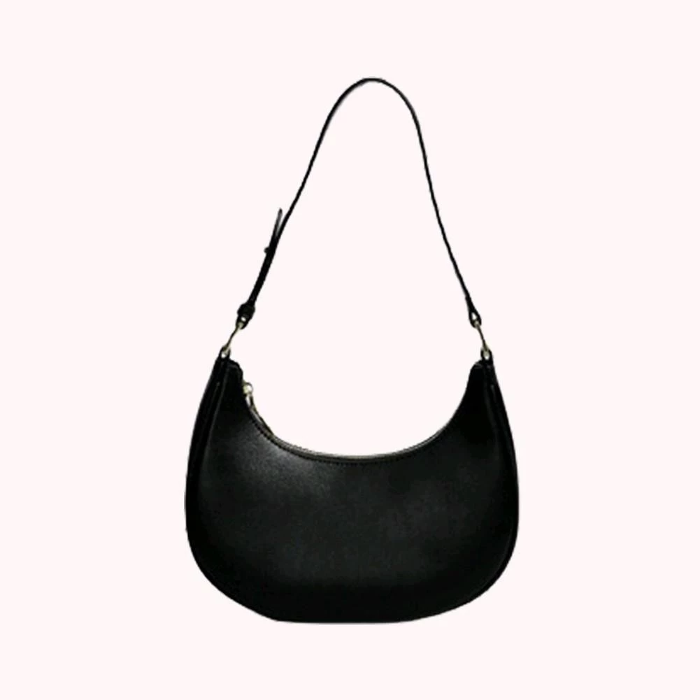 Women's Shoulder Bag | Women's shoulder bag, moon-shaped leather shoulder bag