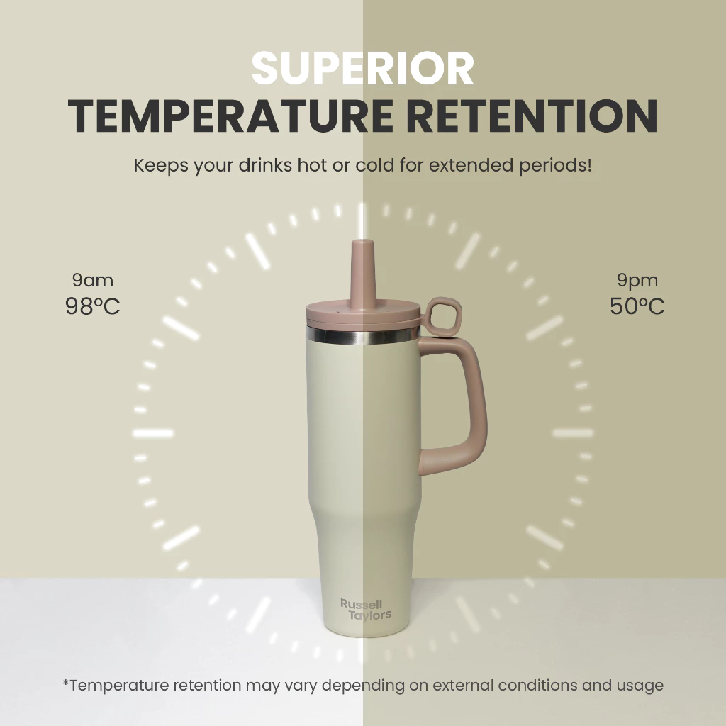 mall inline badgeRussell Taylors Quench Tumbler Botol Air Travel Mug Bottle (1200ml/40oz) - SS304, Leakproof