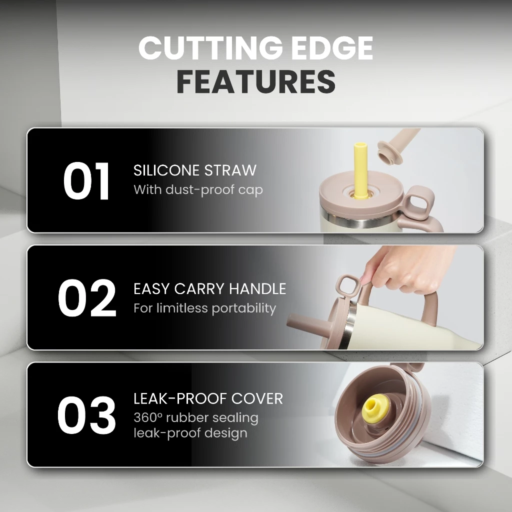 mall inline badgeRussell Taylors Quench Tumbler Botol Air Travel Mug Bottle (1200ml/40oz) - SS304, Leakproof