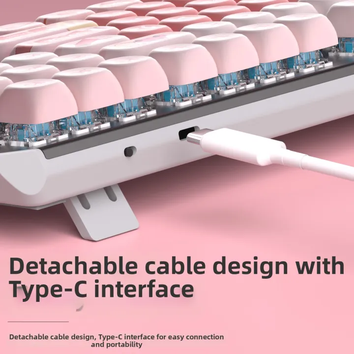 ESPORTS LIVNG MUSEUM | 87-Key Wired Gaming Keyboard Set with Mechanical Switches (Blue, Green, Red, Black)