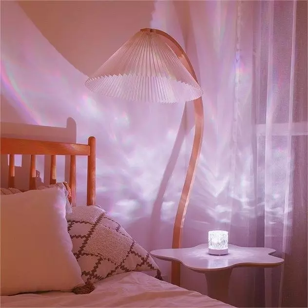 SPRISE LED Rotating Ripple Light Colorful Ambient Gift Lamp Adjustable Bedroom Bedside Table Light Touch Control with