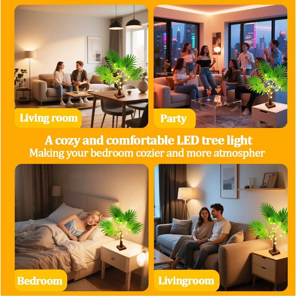 LED Fake Tree Light Decorative Night Light Luminous Tree Light USB&Battery Powered various room Sleep Light