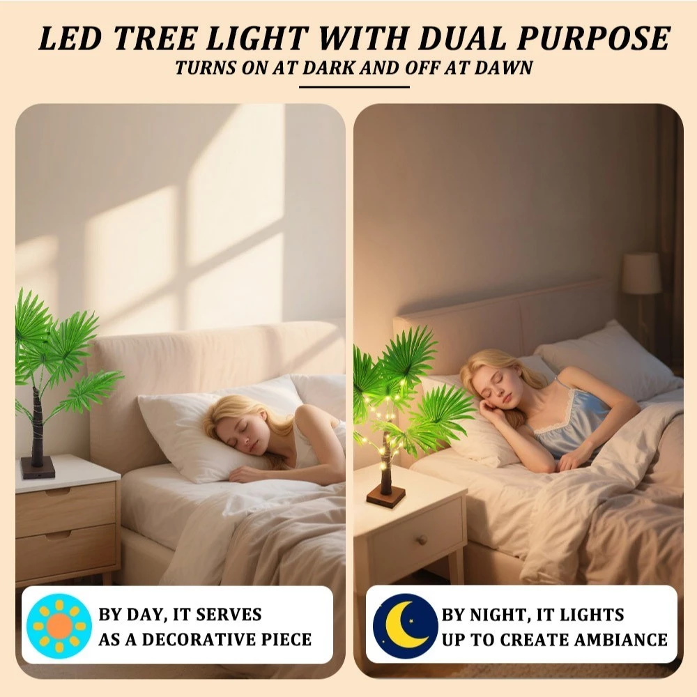 LED Fake Tree Light Decorative Night Light Luminous Tree Light USB&Battery Powered various room Sleep Light