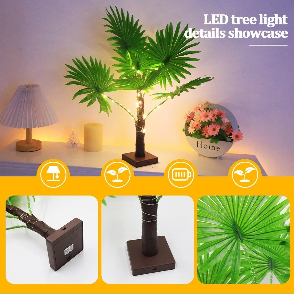 LED Fake Tree Light Decorative Night Light Luminous Tree Light USB&Battery Powered various room Sleep Light