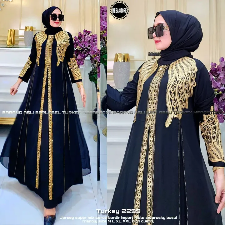 Turkey Dress Abaya Hijabs Fashion Long Dresses Jubah Dress Gamis