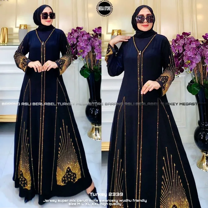 Turkey Dress Abaya Hijabs Fashion Long Dresses Jubah Dress Gamis