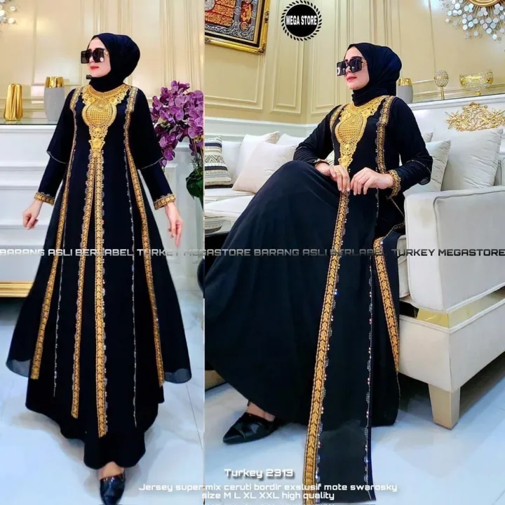 Turkey Dress Abaya Hijabs Fashion Long Dresses Jubah Dress Gamis